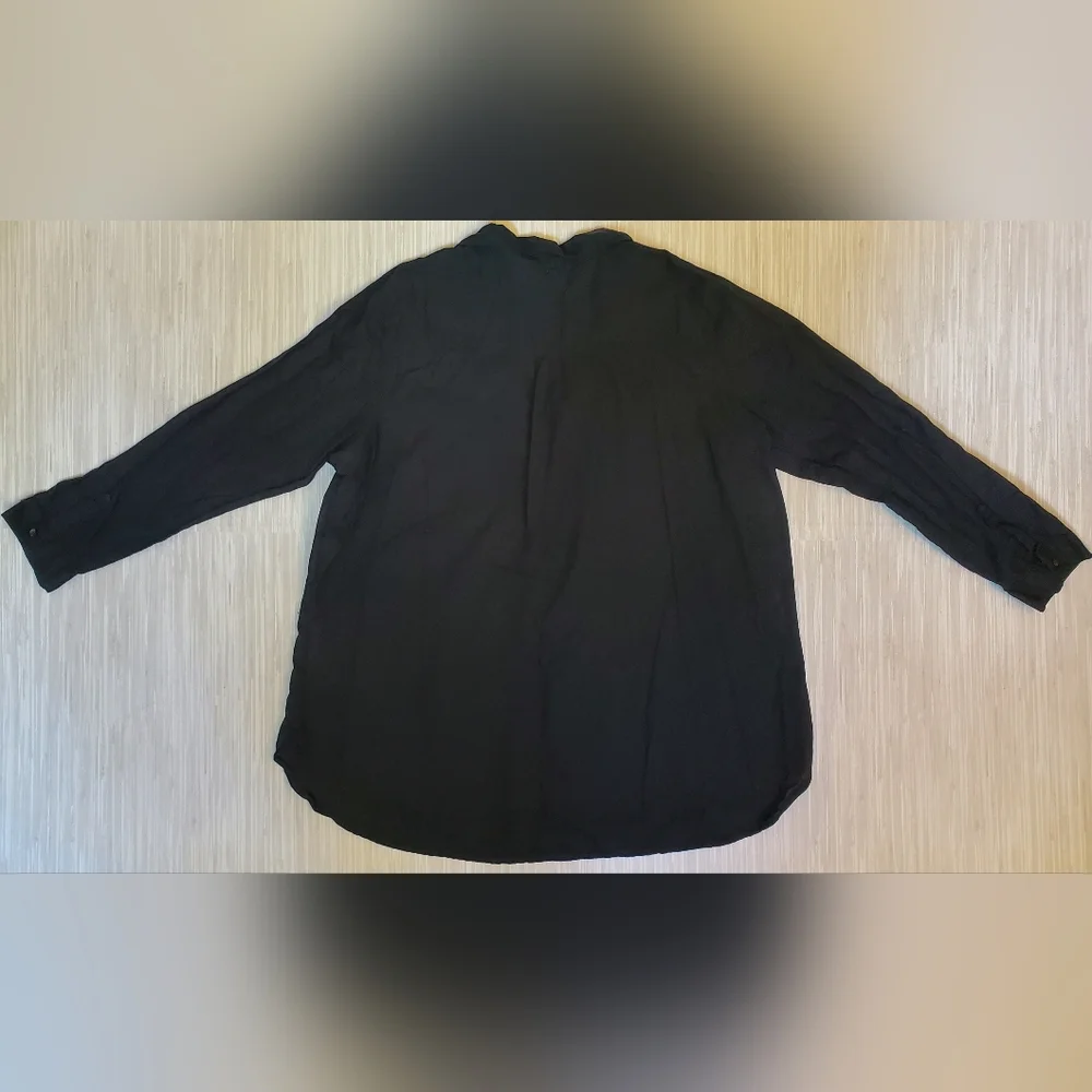 Old Navy Black Linen Blend Tunic Plus Paisley Leggings Curated Outfit Size 2X - Picture 6 of 6